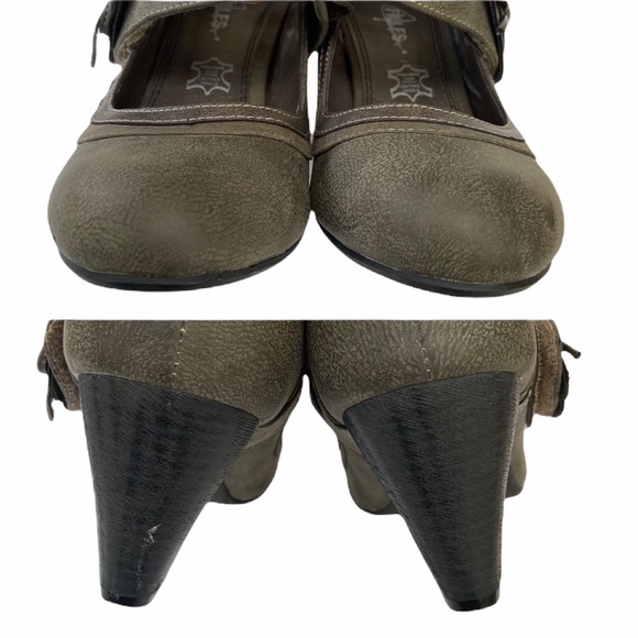 Avec Les Filles Mary Jane Heels w/Flower Green 7.5 - Picture 12 of 14